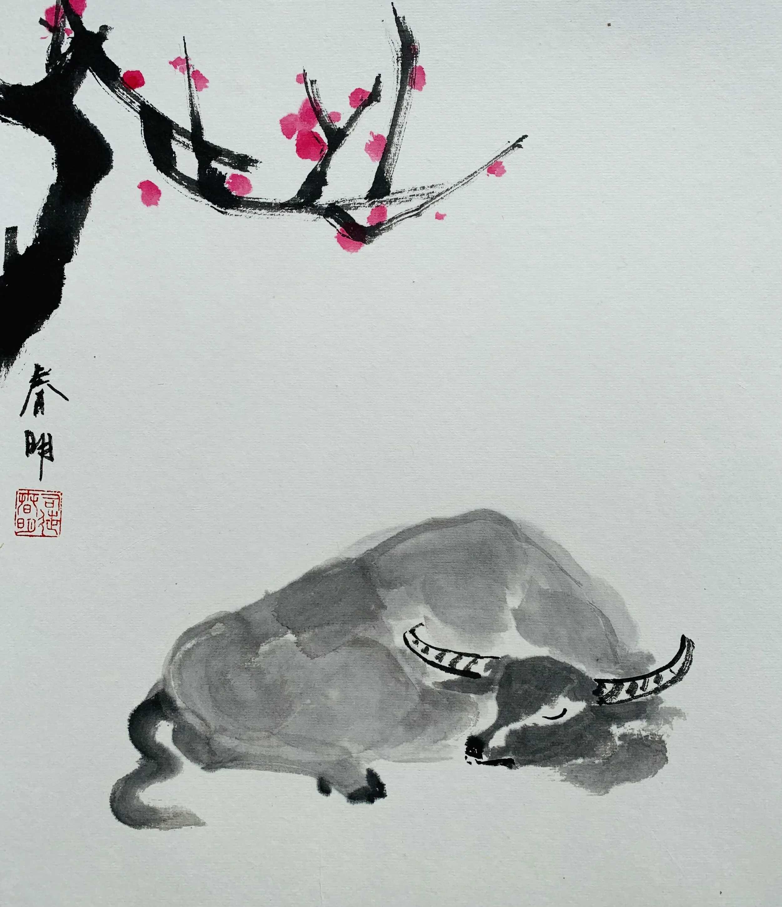 The Year of the OX - Original Sumi-e Painting — Tsun Ming Chmielinski